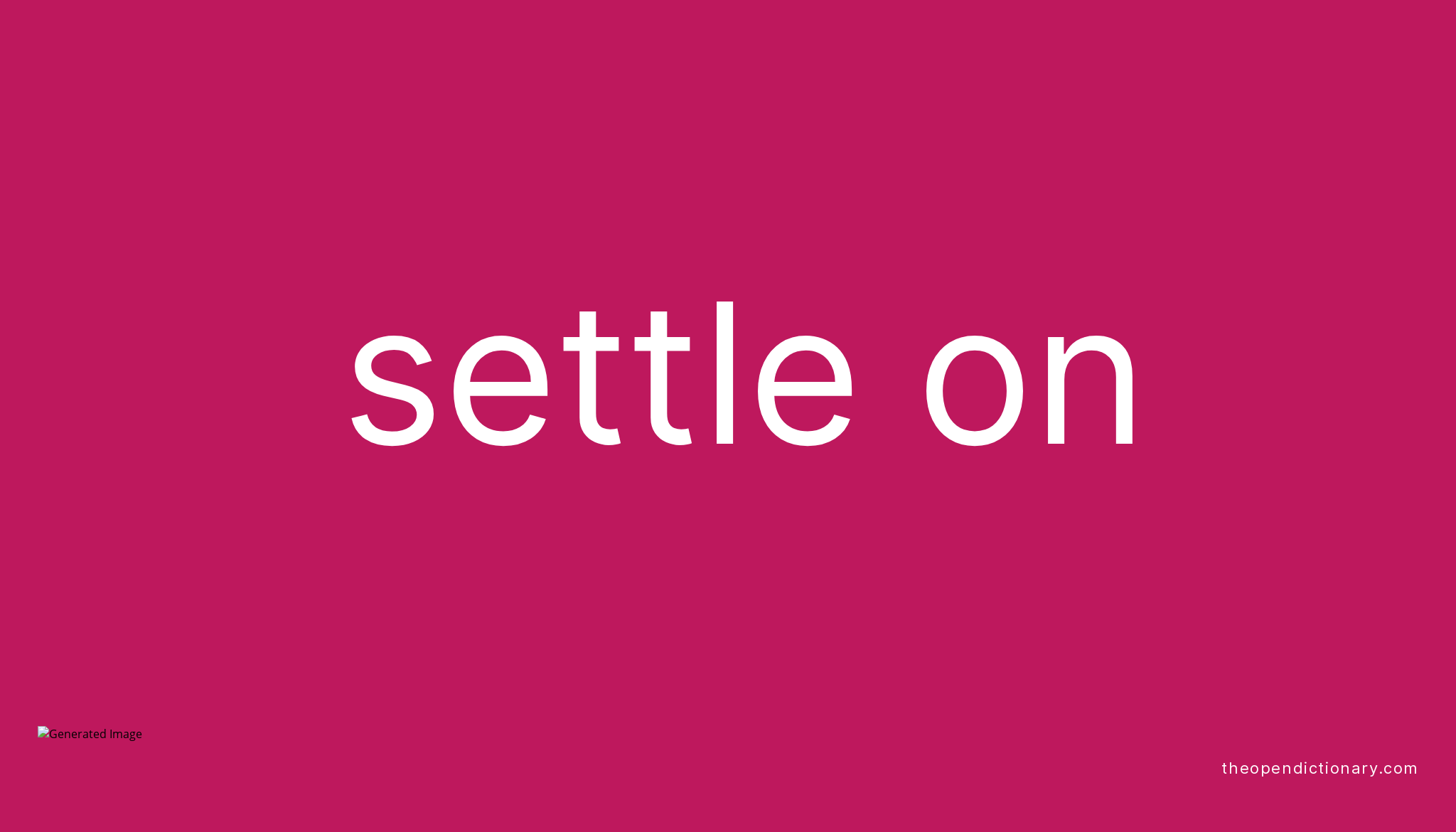 past of settle verb